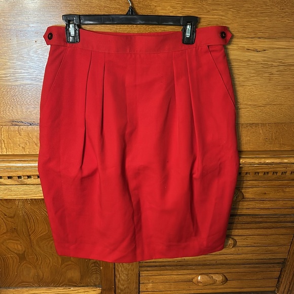 Liz Claiborne Dresses & Skirts - Liz Claiborne Red Wool Pencil Skirt